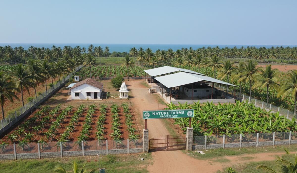 NatureFarms – Aerial view of our farm in Visakhapatnam